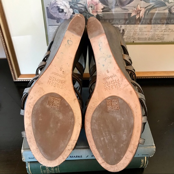 ❌SOLD❌Eileen Fisher | Cage Wedge Heels - Picture 4 of 7